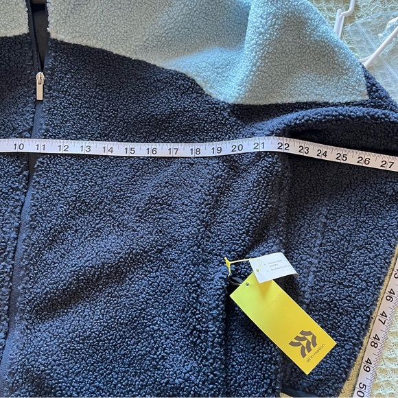 NWT All In Motion Men’s Sherpa Full Zip Hoodie Determined Blue - Picture 9 of 11